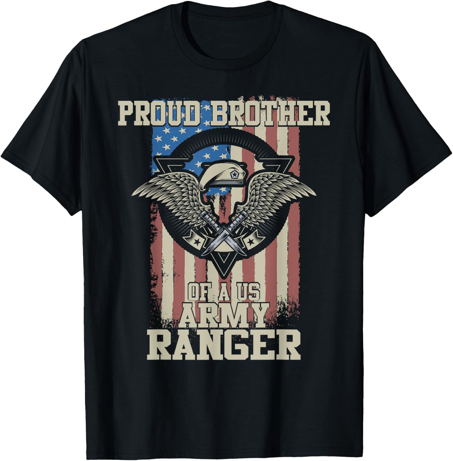 Proud Brother of US Army Ranger T-Shirt - T-Shirt | Black