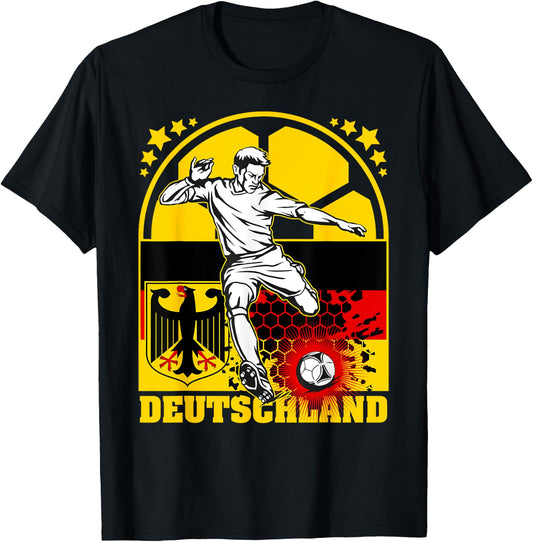 Deutschland Soccer German Fussball Player T-Shirt - T-Shirt | Black