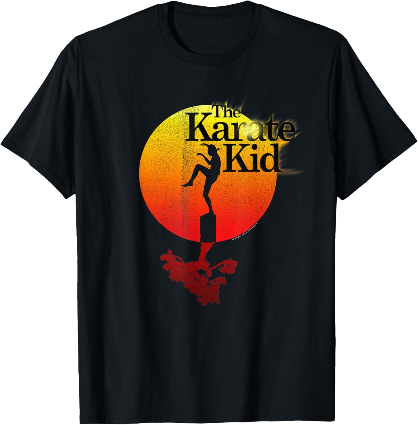 The Karate Kid Sun Gradient Logo Vintage Movie T-Shirt - T-Shirt | Black