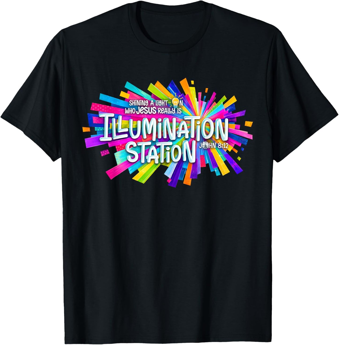 Illumination Station VBS 2026 Bible Jesus Christian Lights T-Shirt - T-Shirt | Black