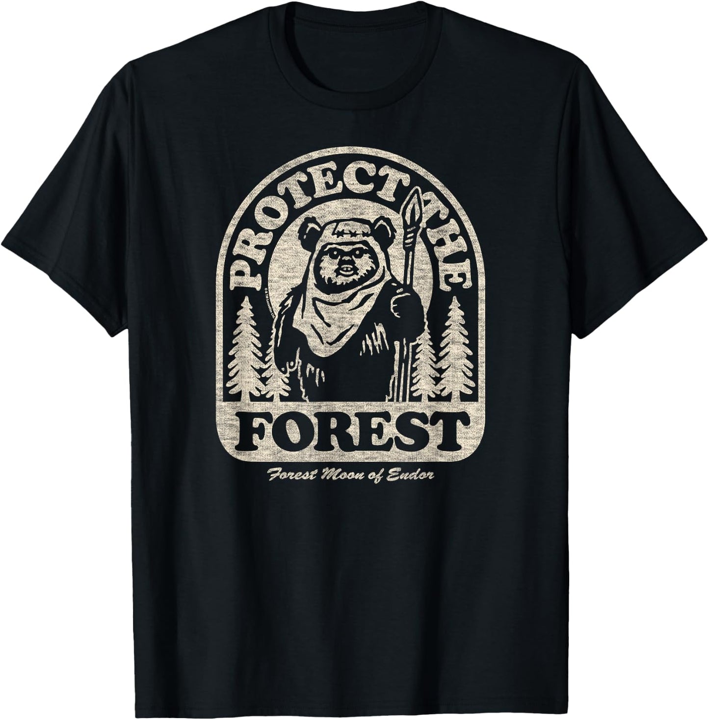 Star Wars - Ewok Protect The Forest T-Shirt - T-Shirt | Black