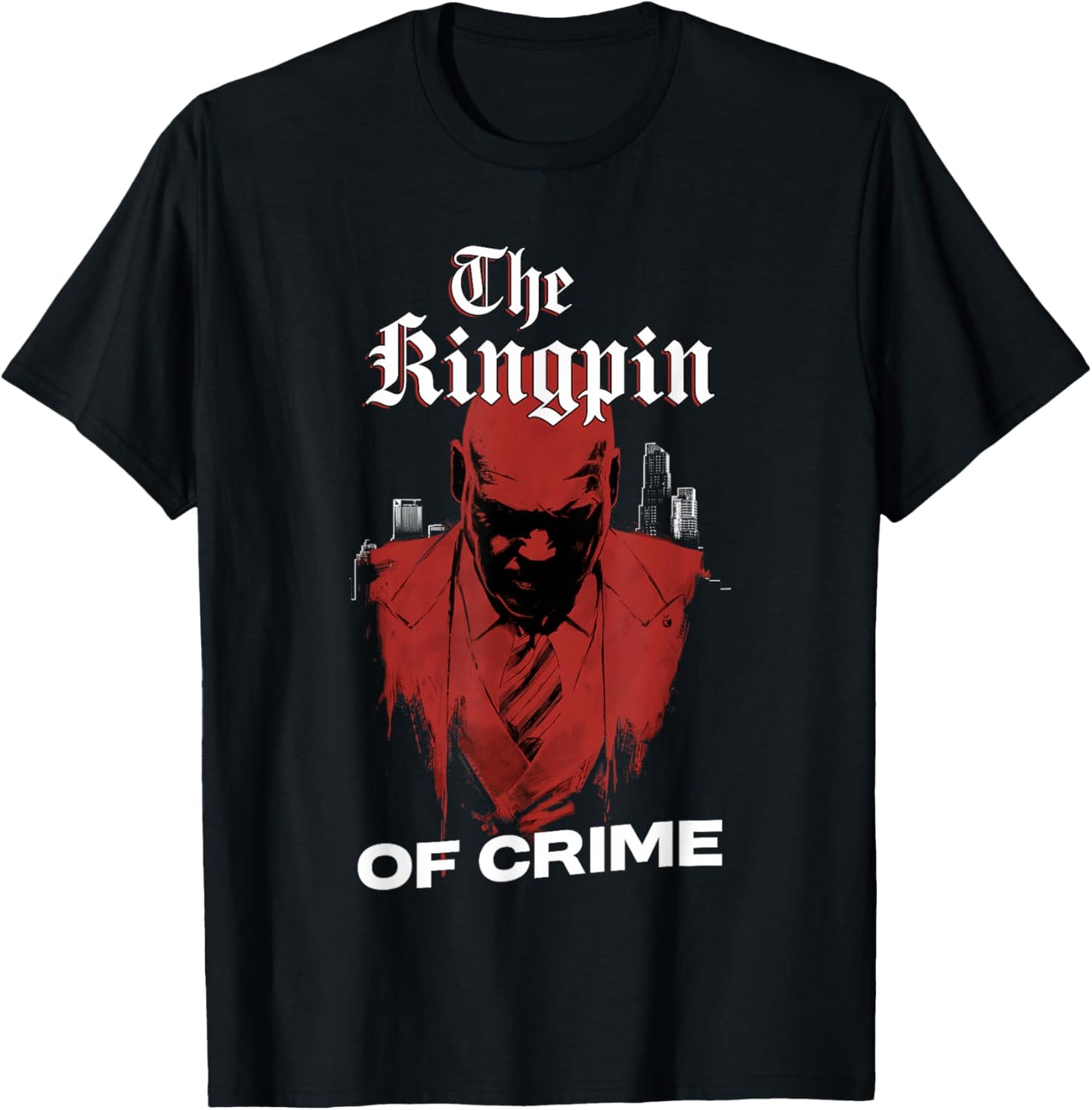 Marvel Daredevil: Born Again Kingpin of Crime Red Portrait T-Shirt - T-Shirt | Black