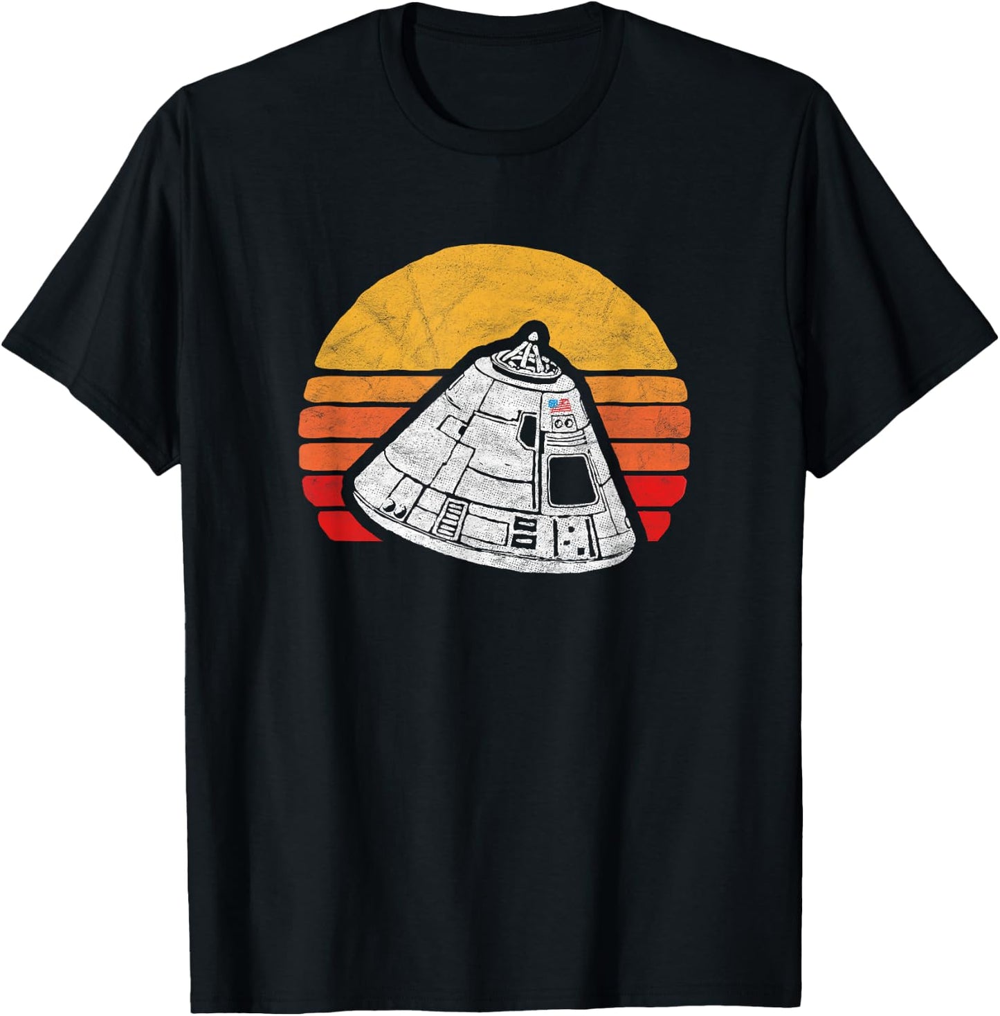 Retro Apollo 11 Moon Landing 50th Anniversary 80s Style T-Shirt - T-Shirt | Black