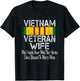 Retro Vietnam Veteran Wife Gift T-Shirt - T-Shirt | Black