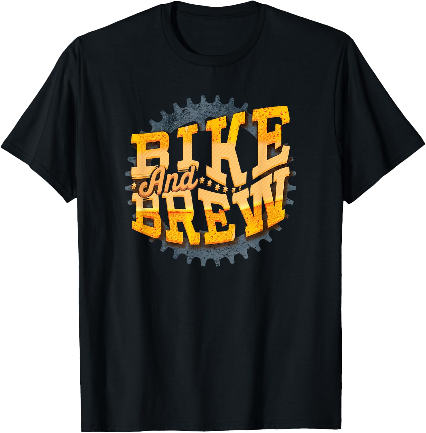 Bike And Brew | Biking Shirt Funny Bike Beer Shirt T-Shirt - T-Shirt | Black