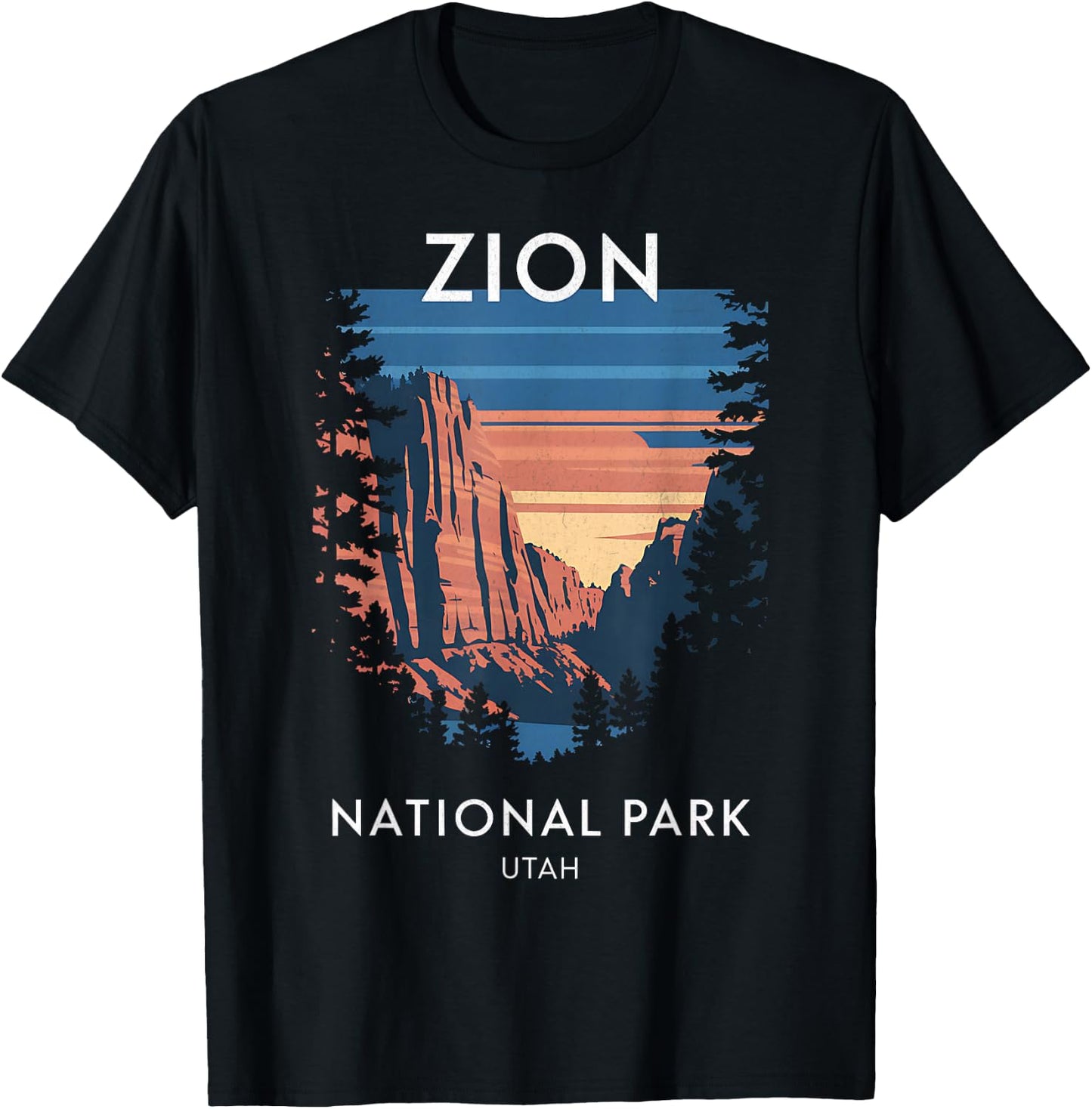 Zion National Park Scenic Utah Adventure T-Shirt - T-Shirt | Black