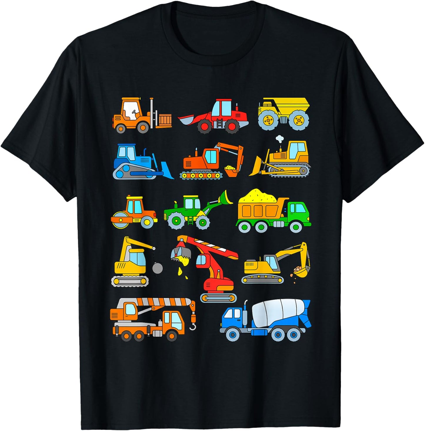Construction Excavator for Boys Girls Men and Women T-Shirt - T-Shirt | Black