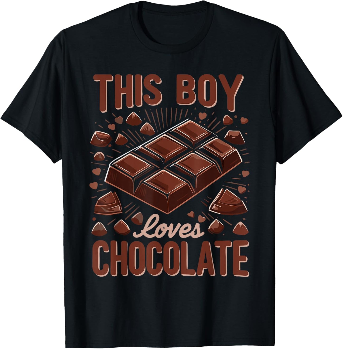 This Boy Loves Chocolate T-Shirt - T-Shirt | Black