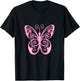 Pretty Pink Butterfly T-Shirt - T-Shirt | Black
