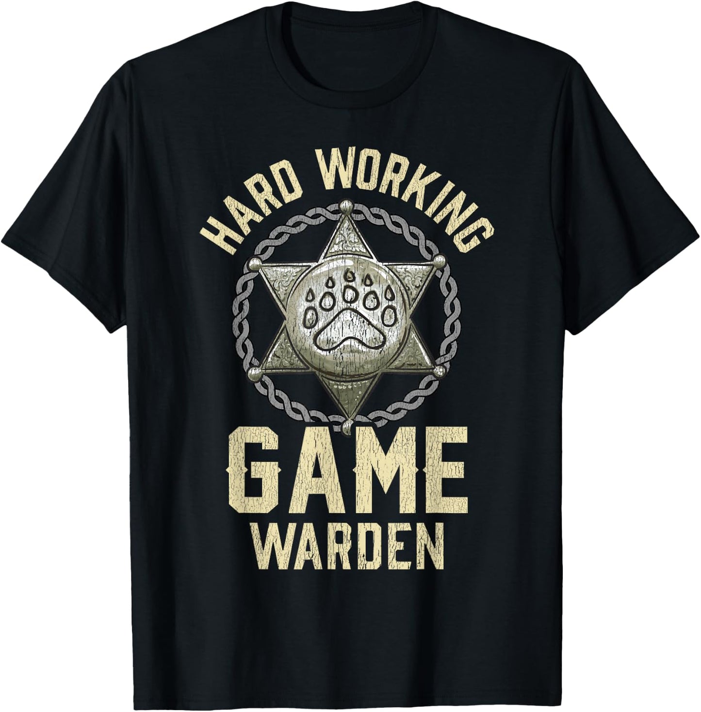 Game Warden Badge Fish Wildlife Game Warden T-Shirt - T-Shirt | Black