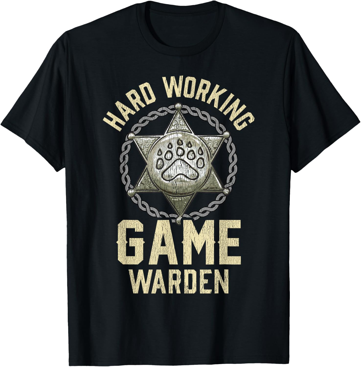 Game Warden Badge Fish Wildlife Game Warden T-Shirt - T-Shirt | Black