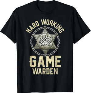 Game Warden Badge Fish Wildlife Game Warden T-Shirt - T-Shirt | Black