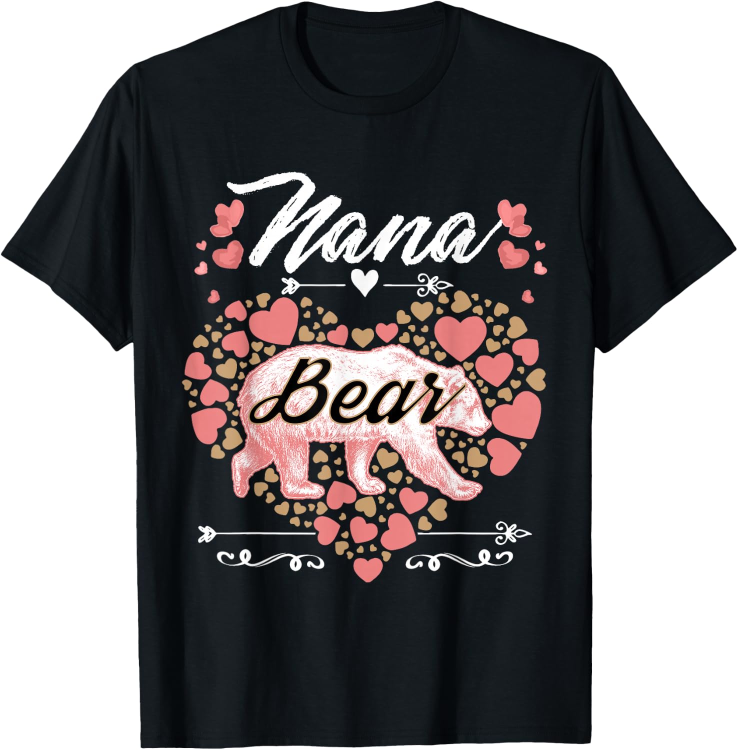 Nana Bear Shirt - Cute Mother's Day and Birthday T-Shirt - T-Shirt | Black
