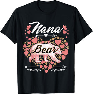 Nana Bear Shirt - Cute Mother's Day and Birthday T-Shirt - T-Shirt | Black