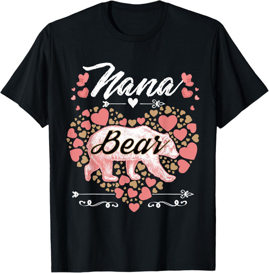 Nana Bear Shirt - Cute Mother's Day and Birthday T-Shirt - T-Shirt | Black