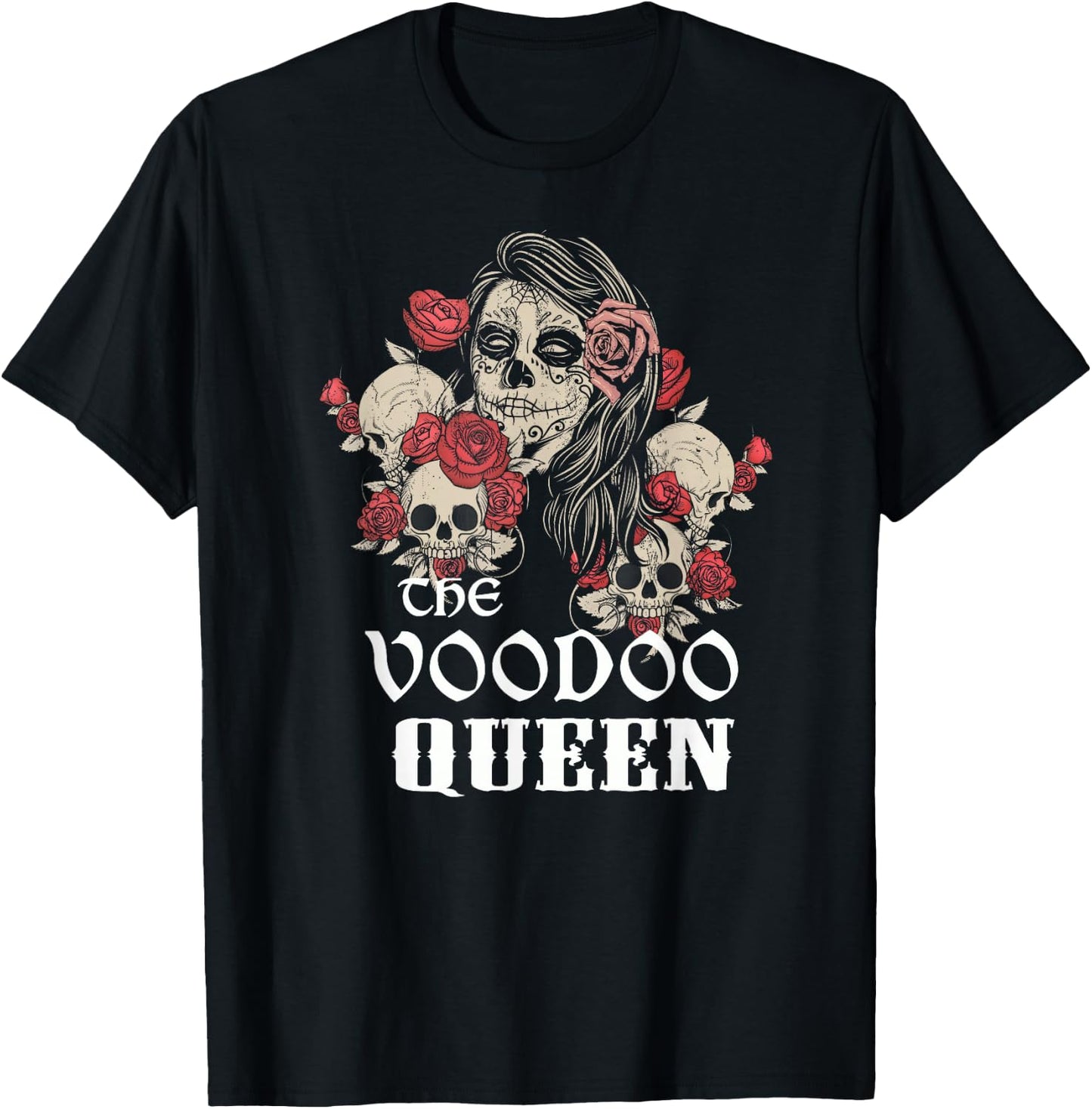 New Orleans Mardi Gras Voodoo Queen Halloween T-Shirt - T-Shirt | Black