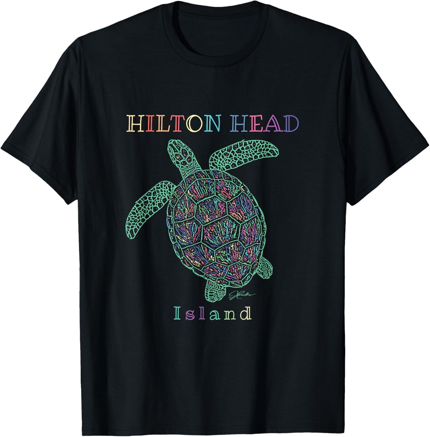 JCombs: Hilton Head Island, SC, Sea Turtle T-Shirt - T-Shirt | Black