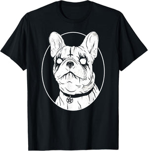 Black Metal French Bulldog - Gothic Heavy Metal Dog Shirt Women T-Shirt - T-Shirt | Black