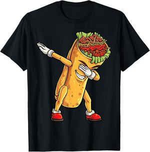 Dabbing Burrito T Shirt Cinco de Mayo Kids Boys Men Women T-Shirt - T-Shirt | Black