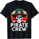 Kids Boys Pirate Crew Birthday Party Supplies Group Matching T-Shirt - T-Shirt | Black