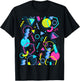 Geometric Pattern 80s 90s Memphis Style T-Shirt - T-Shirt | Black