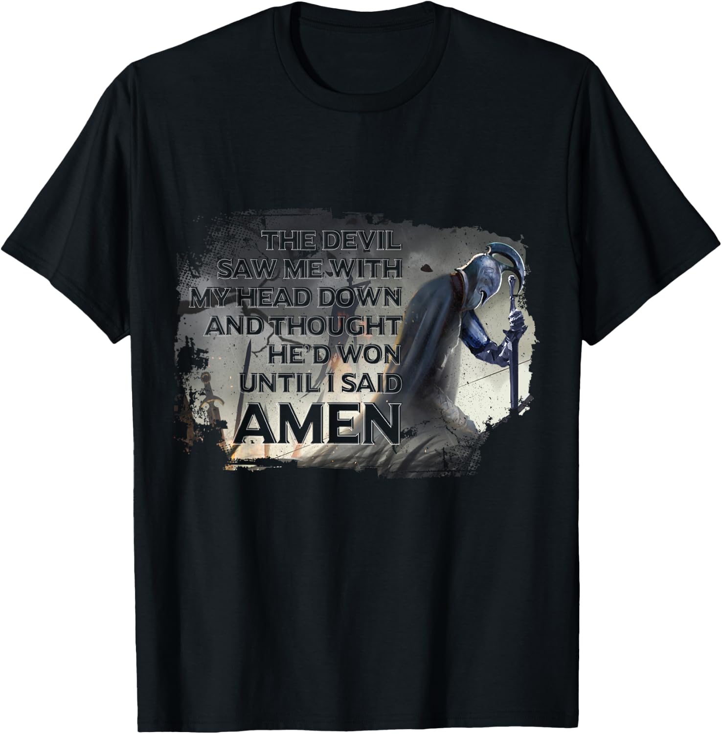The Devil Saw Me With My Head Down Thought He'D Won Short Sleeve T-Shirt - T-Shirt | Black