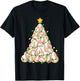 Baseball Christmas Tree Xmas Pajamas player coach Men Women T-Shirt - T-Shirt | Black