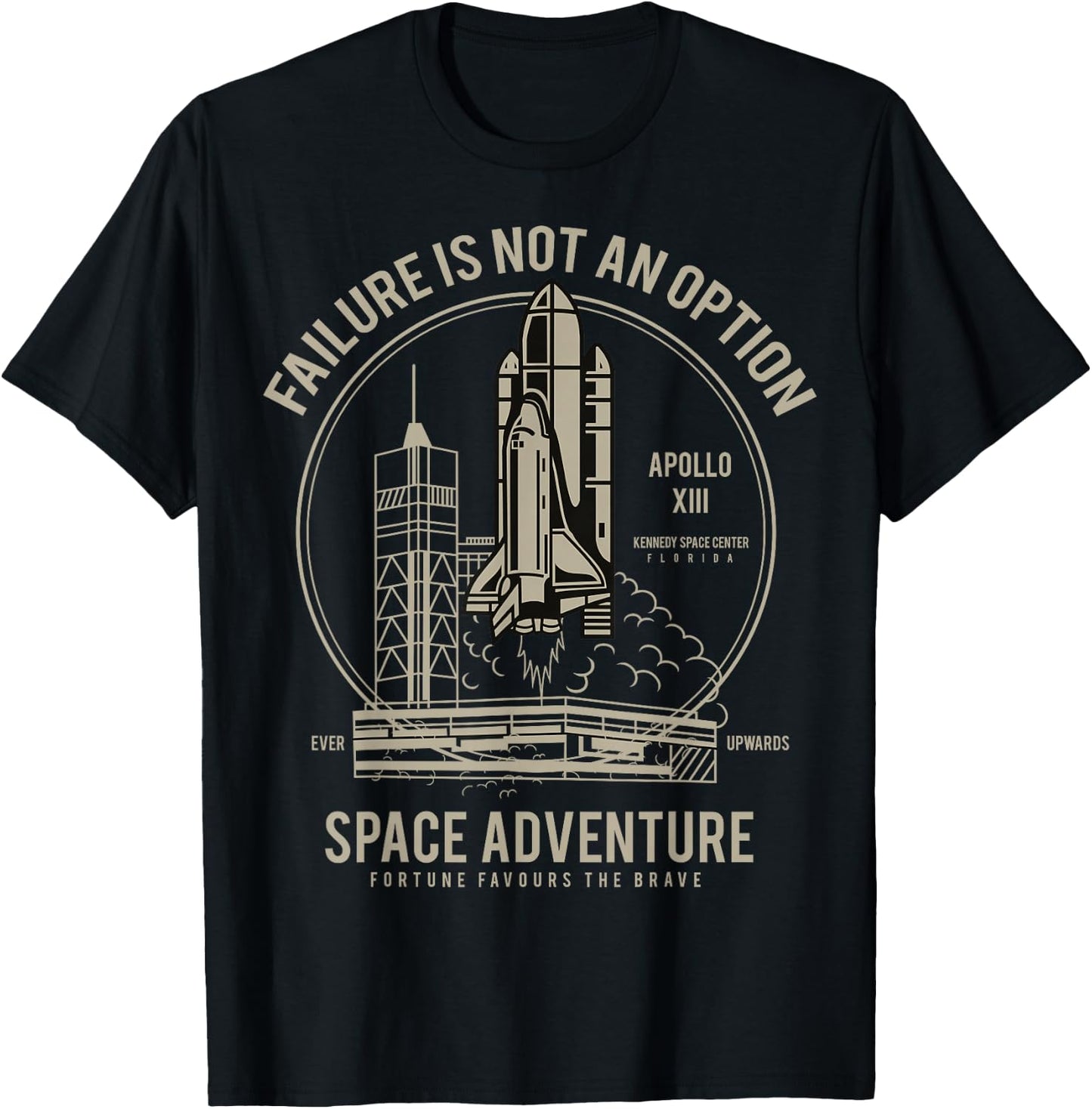 Space Shuttle Launch Galaxy T-Shirt - T-Shirt | Black