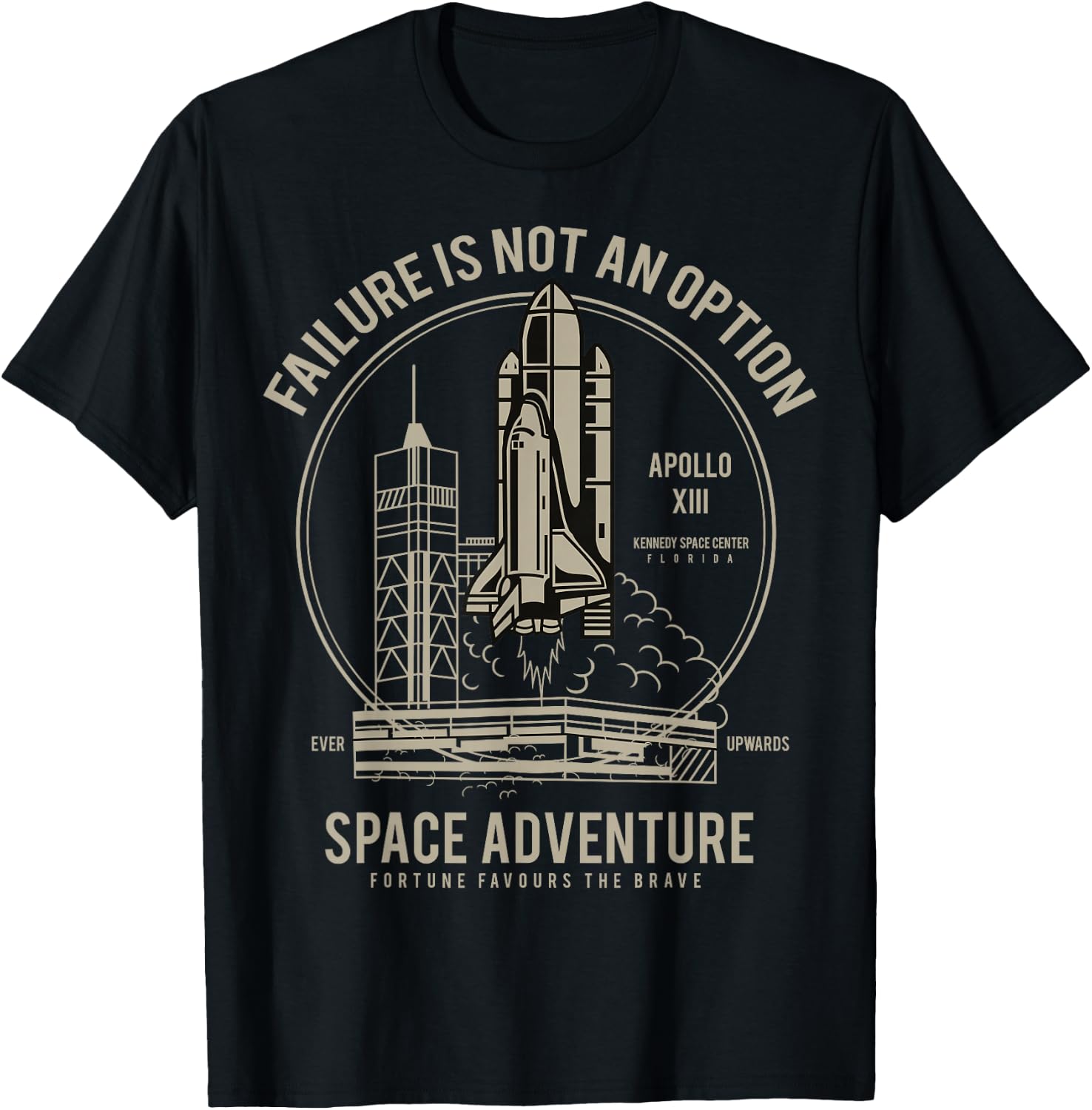 Space Shuttle Launch Galaxy T-Shirt - T-Shirt | Black
