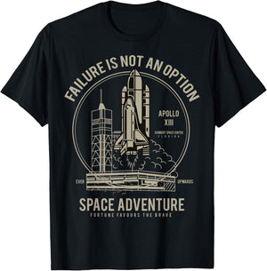 Space Shuttle Launch Galaxy T-Shirt - T-Shirt | Black