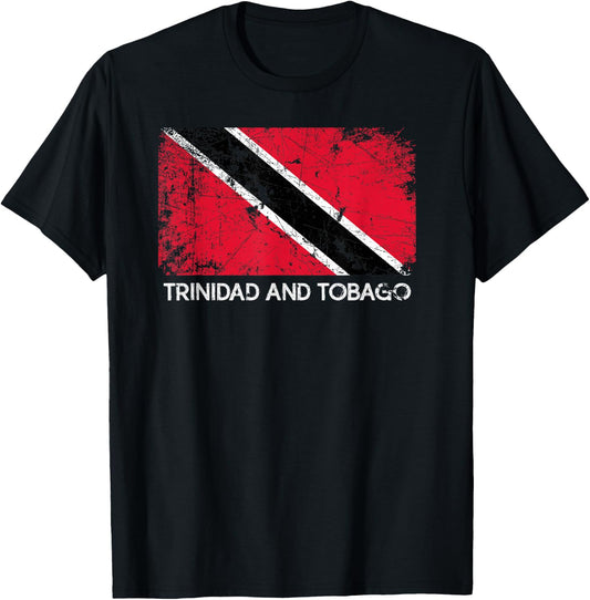 Flag | Vintage Made in Trinidad and Tobago Gift T-Shirt - T-Shirt | Black