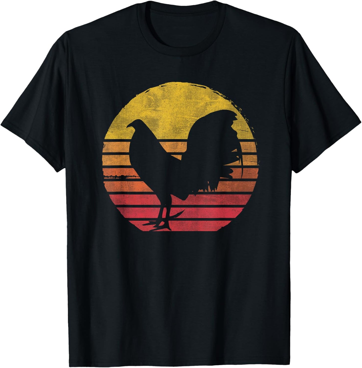 Vintage Cock Fight T Shirt Rooster Shirt T-Shirt - T-Shirt | Black