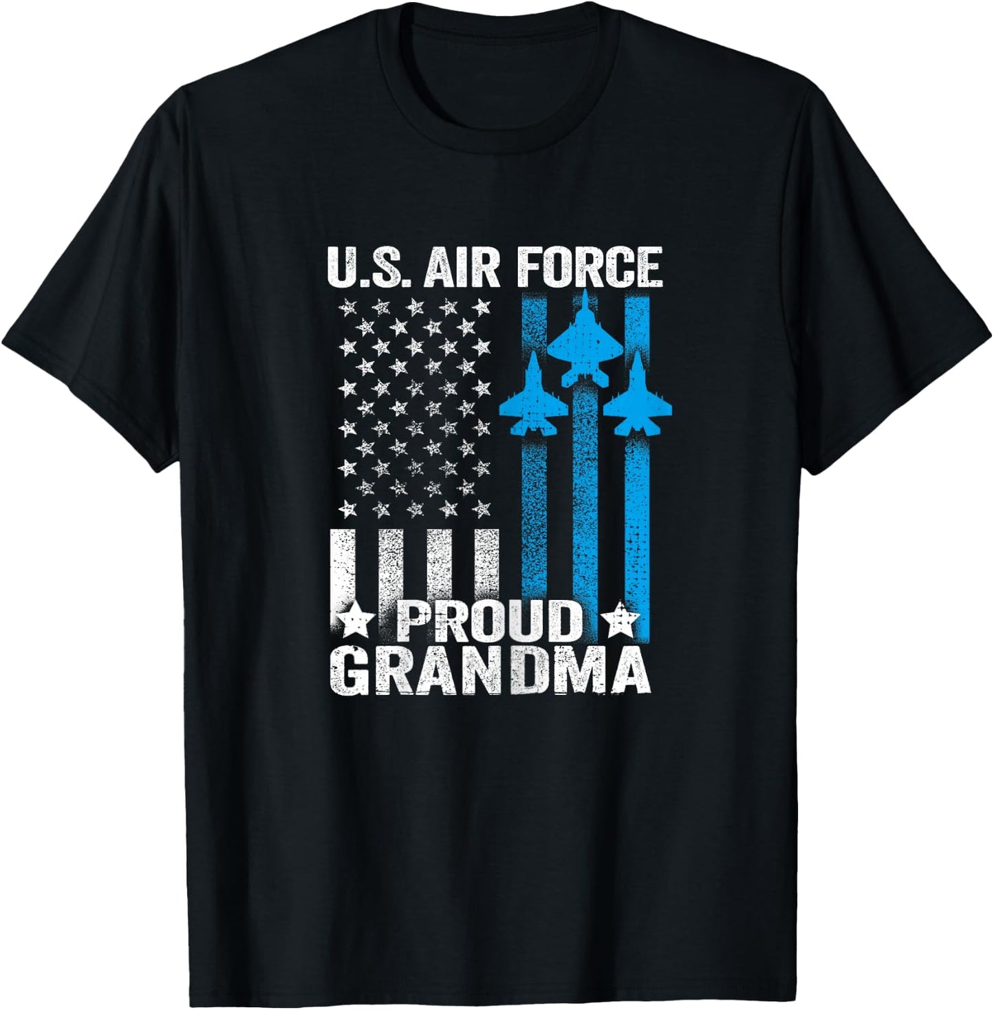 Proud Grandma US Air Force T Shirt - USAF Shirt T-Shirt - T-Shirt | Black