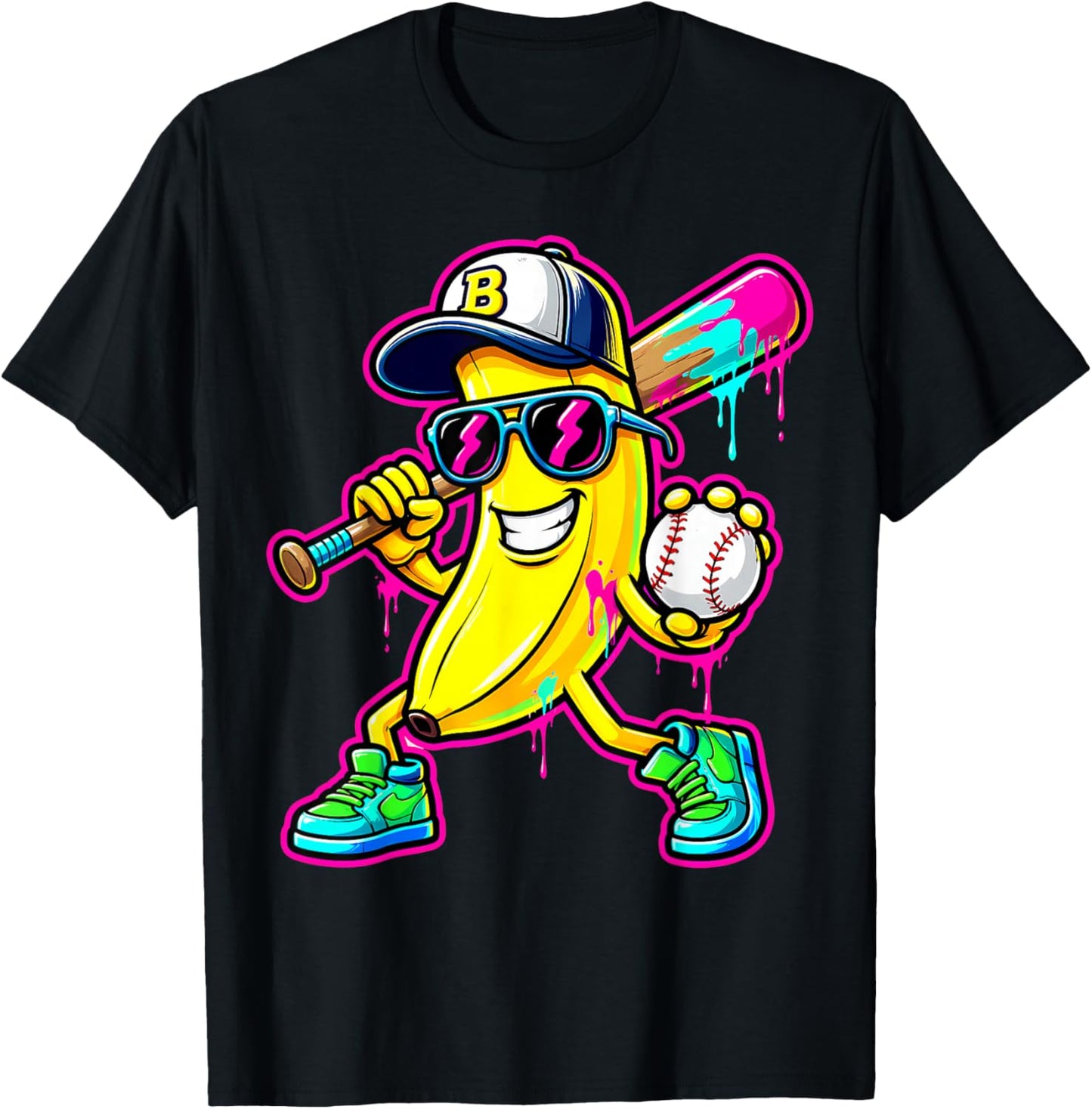 Banana Lovers Bananas Drip Men Women Boys Kids T-Shirt - T-Shirt | Black