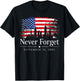 Never Forget September 11 2001 Memorial Day American Flag T-Shirt - T-Shirt | Black