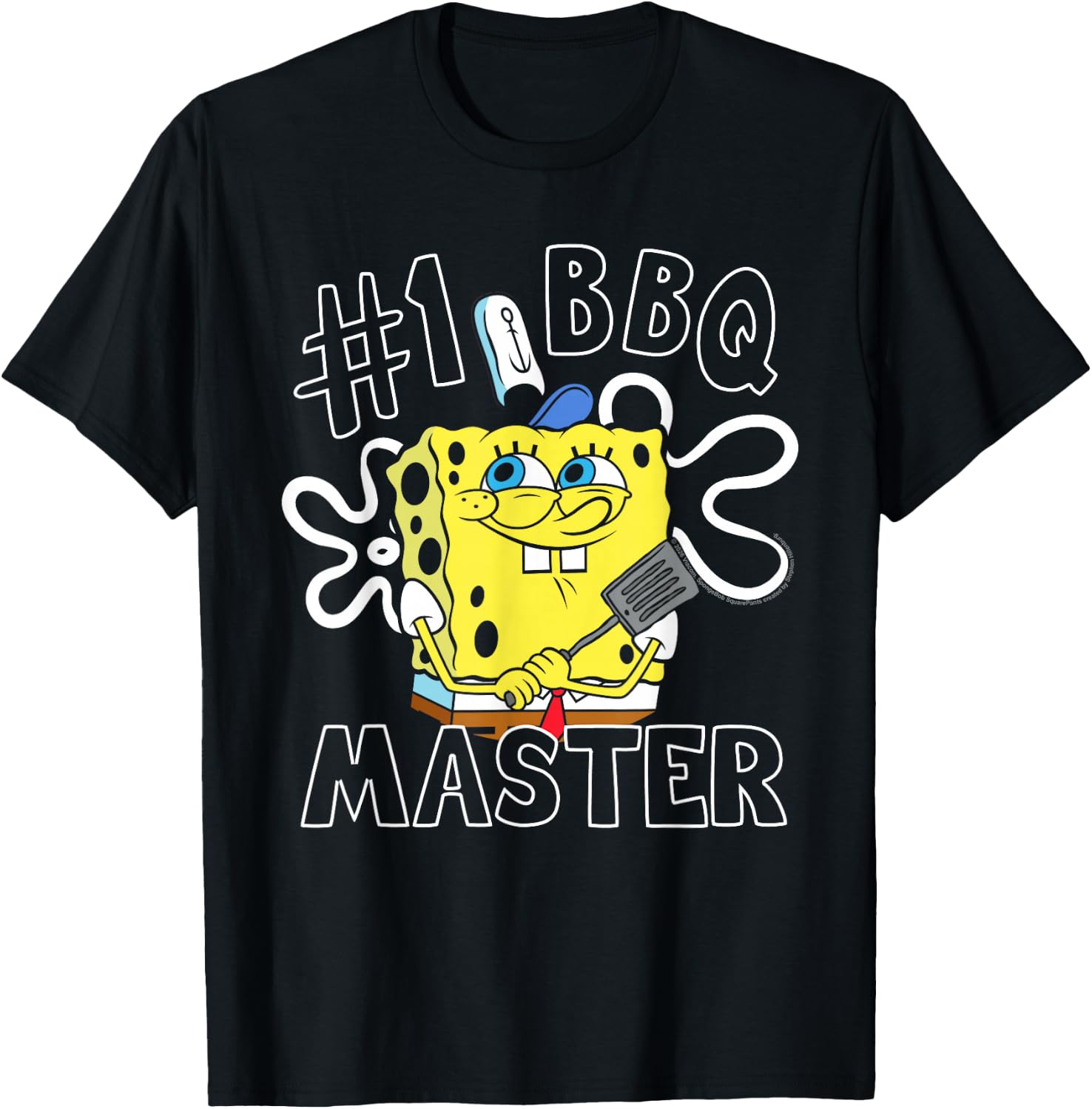 Spongebob Squarepants Father's Day BBQ Dad T-Shirt - T-Shirt | Black