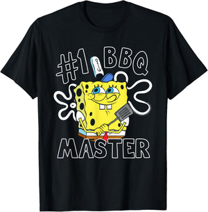 Spongebob Squarepants Father's Day BBQ Dad T-Shirt - T-Shirt | Black