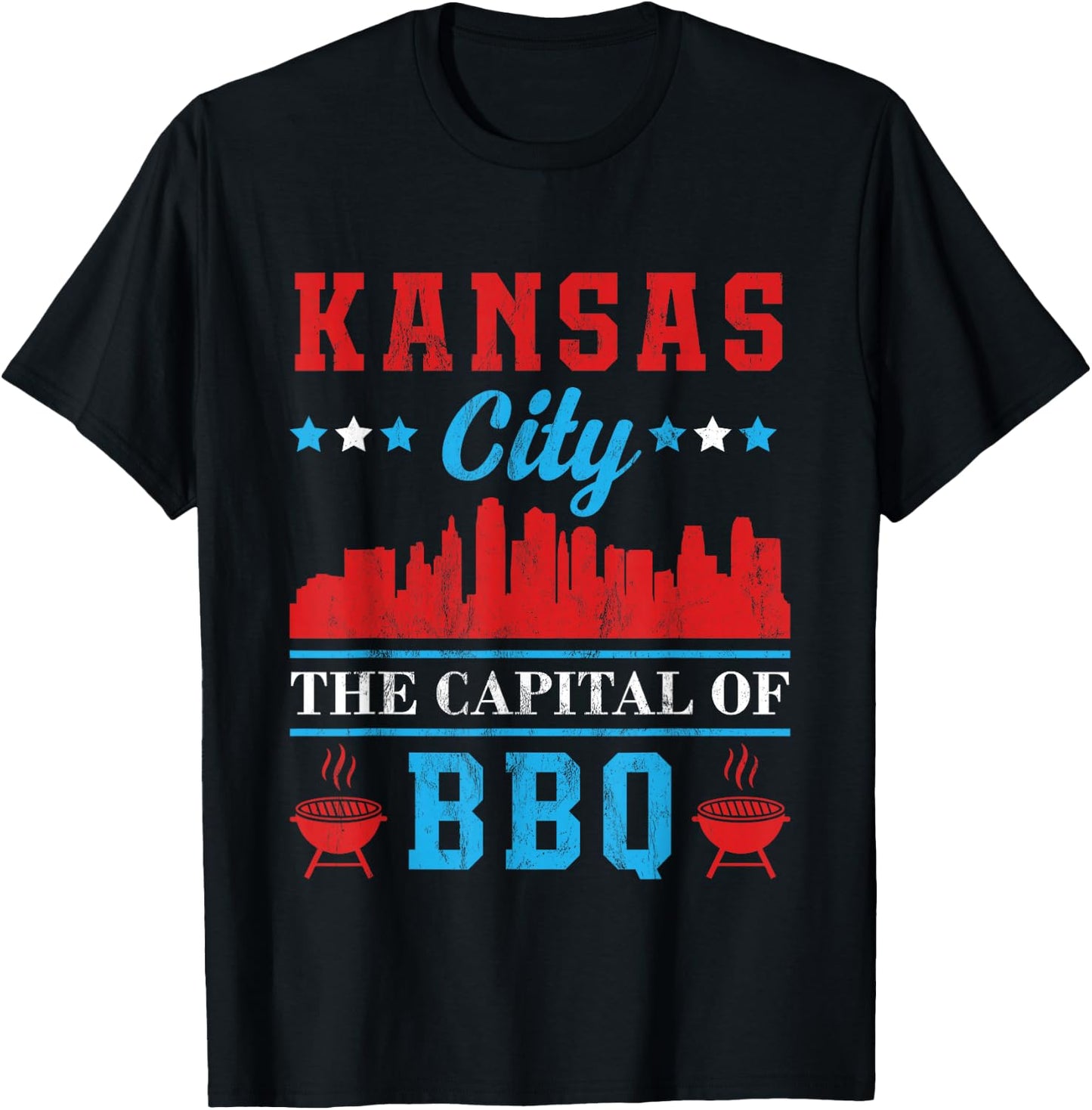 Kansas City The Capital of BBQ T-Shirt - T-Shirt | Black