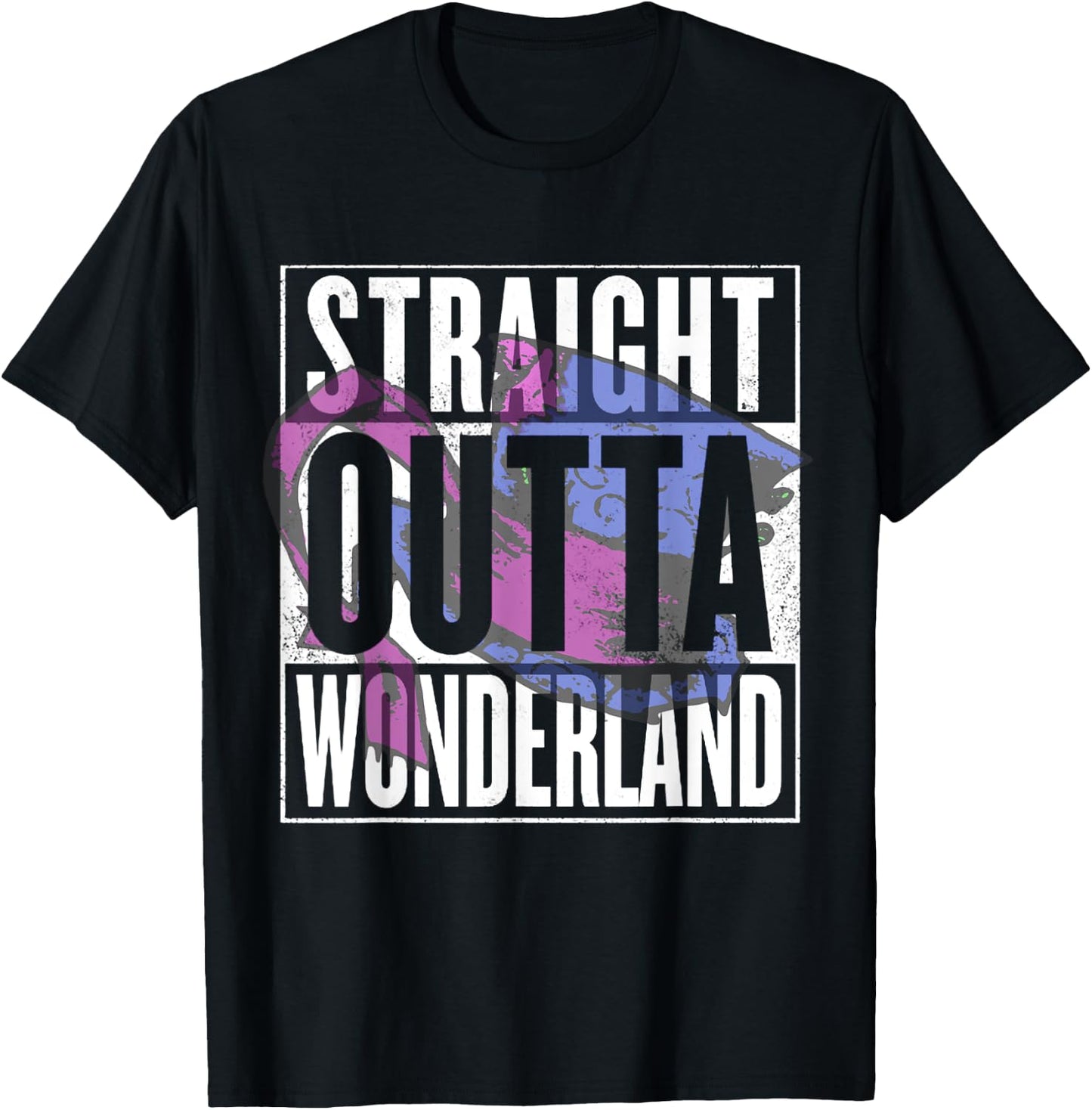 Straight Outta Wonderland Mad Hatter T-Shirt - T-Shirt | Black