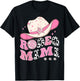 Rodeo Mimi Pink CowGirl 1St Birthday Disco Groovy T-Shirt - T-Shirt | Black