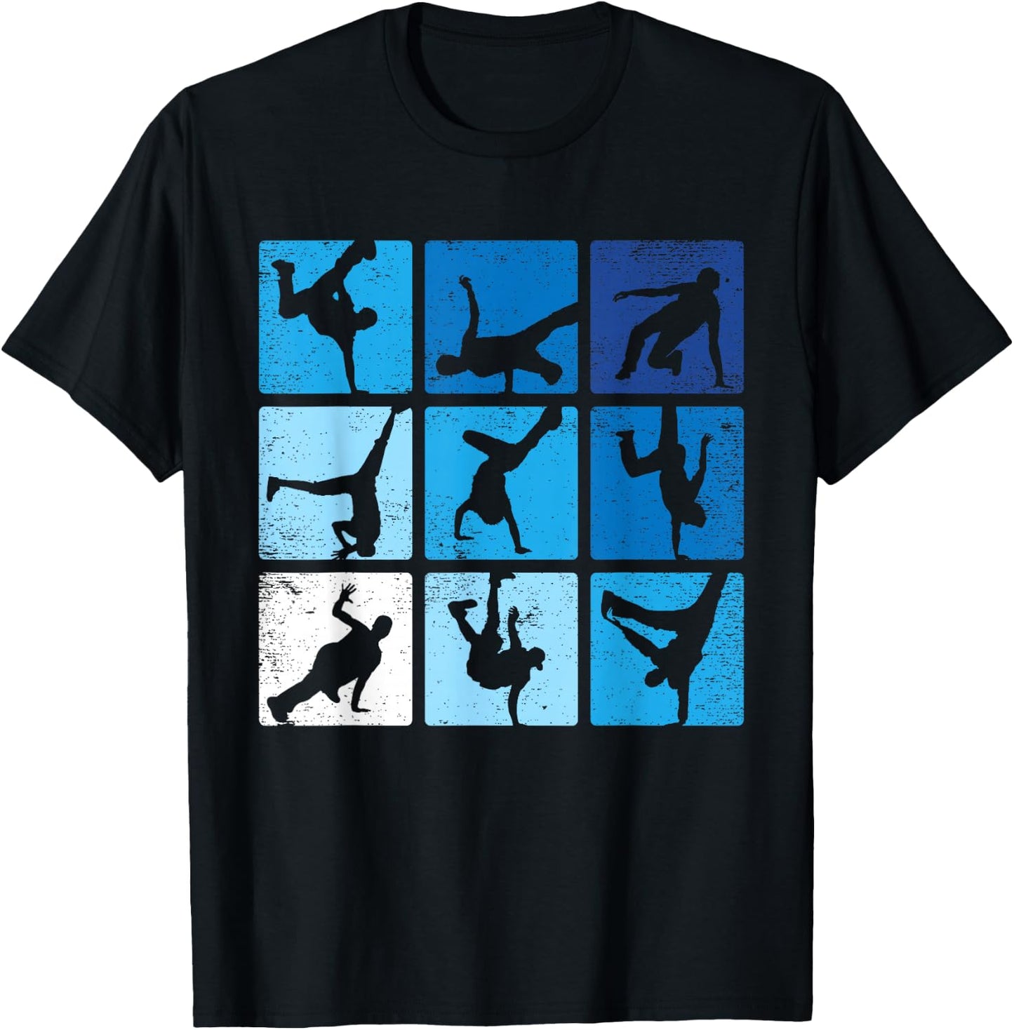 Hip Hop Break dance poses Retro Vintage Gift T-Shirt - T-Shirt | Black
