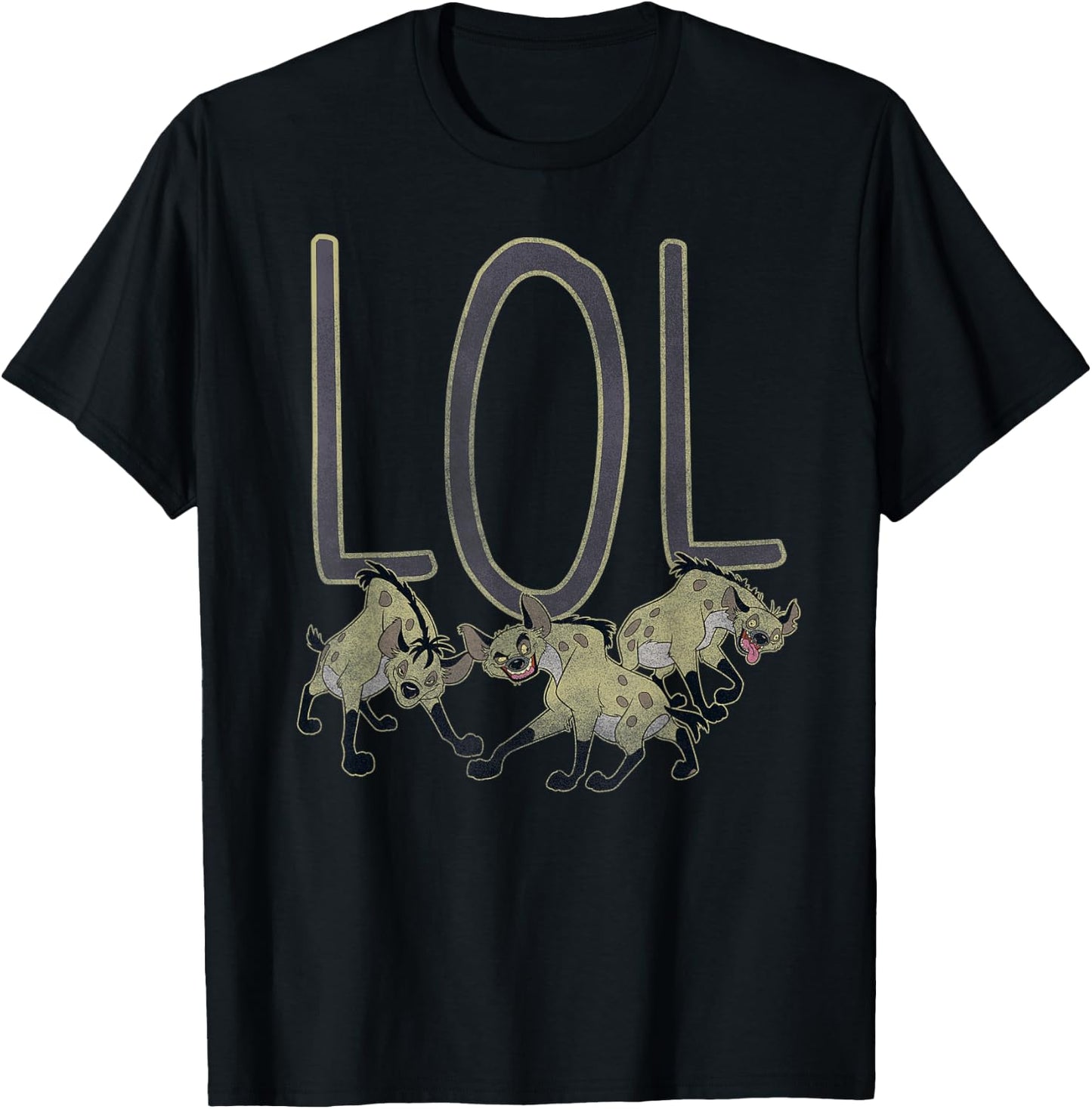Disney The Lion King LOL Laughing Hyenas Group Vintage T-Shirt - T-Shirt | Black