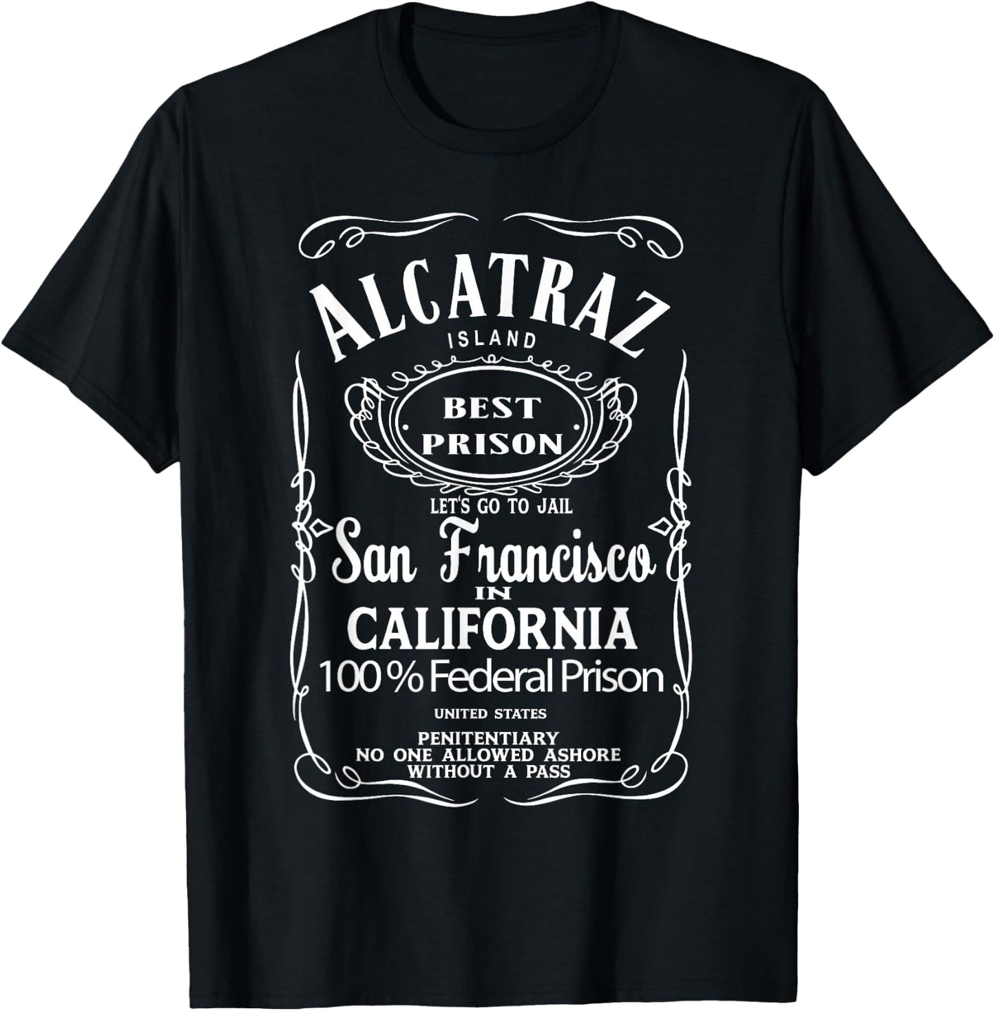 ALCATRAZ SAN FRANCISCO USA United States of America tourist T-Shirt - T-Shirt | Black