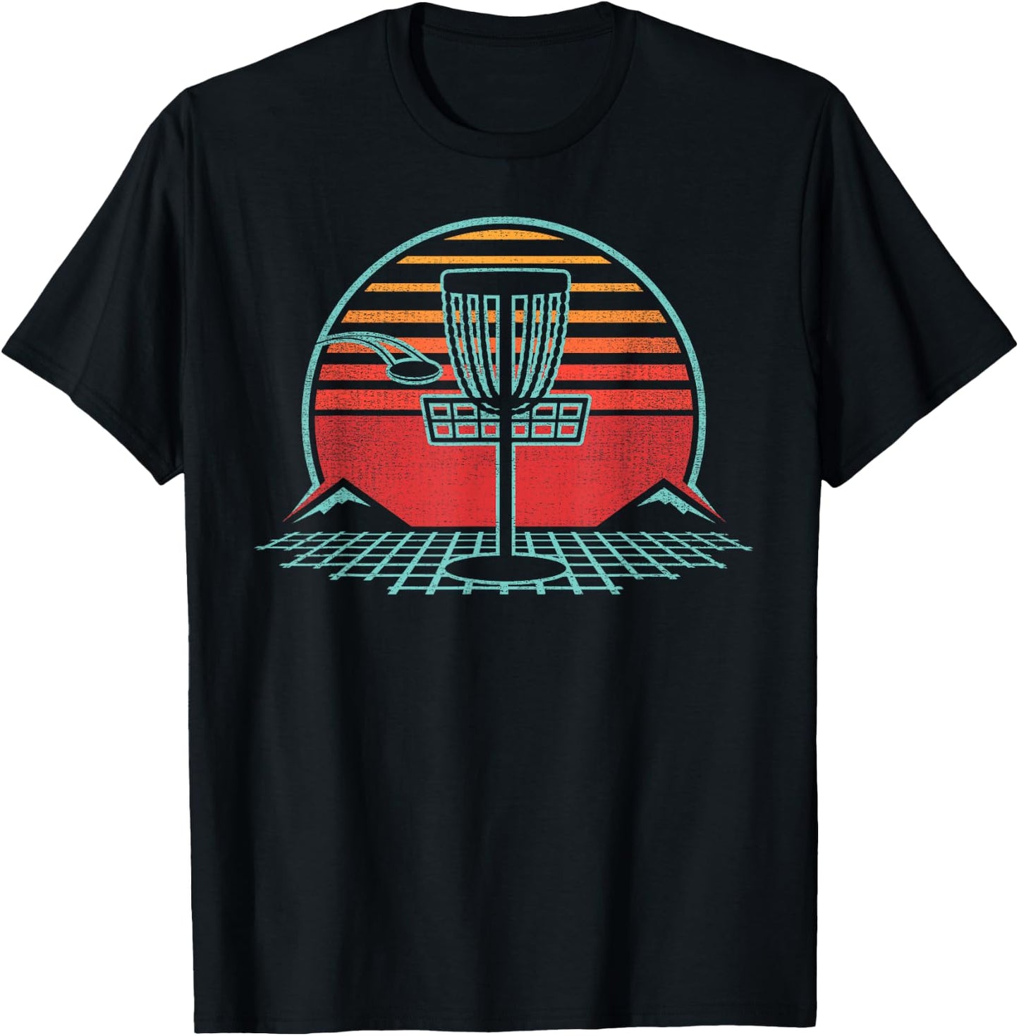 Disc Golf Retro Vintage 80s Style T-Shirt - T-Shirt | Black