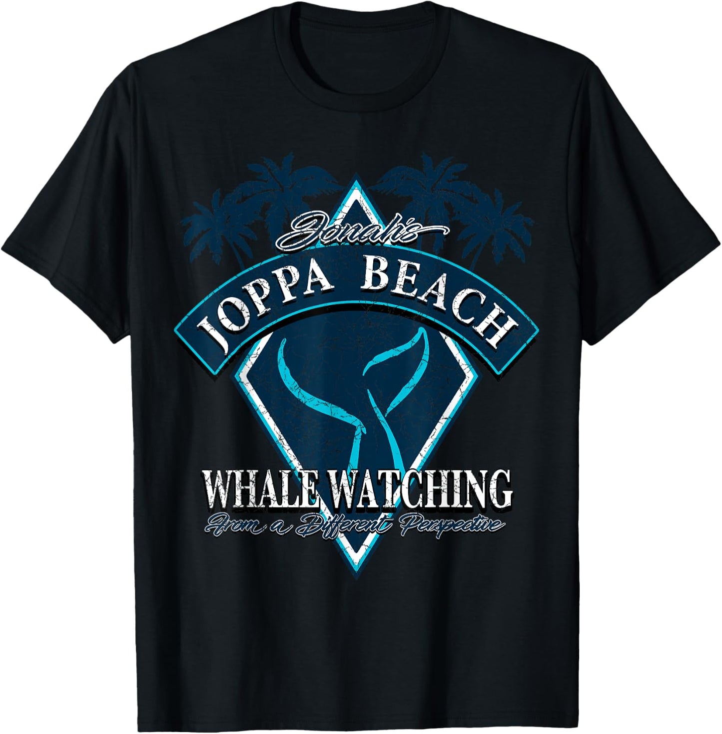 Jonahs Joppa Beach Whale Watching - The Book of Jonah Men Women T-Shirt - T-Shirt | Black