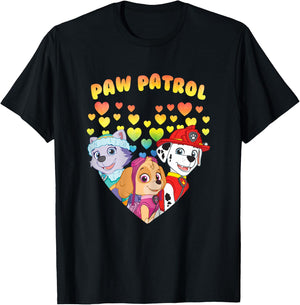 PAW Patrol Hearts Group T-Shirt - T-Shirt | Black