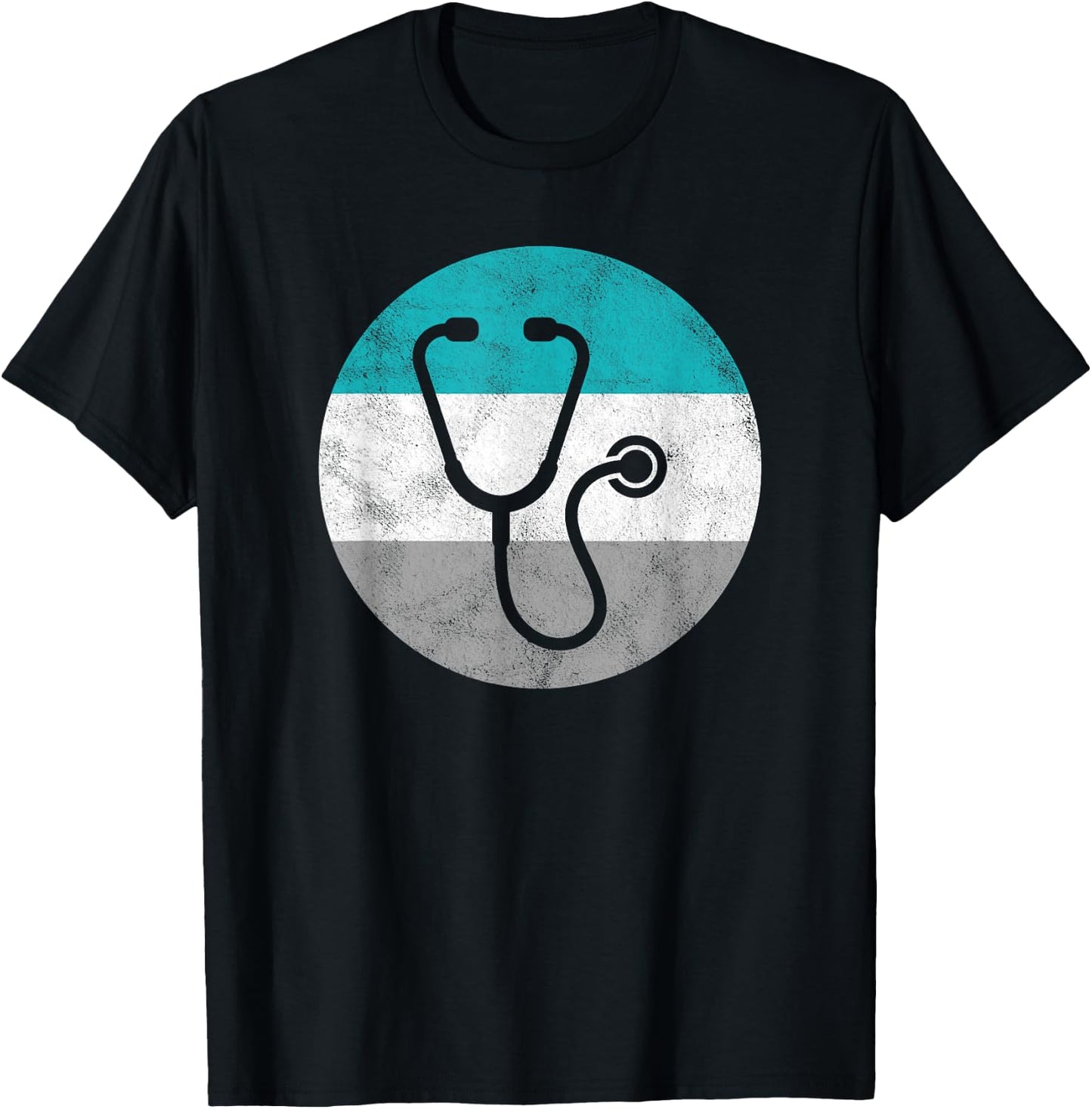 Stethoscope Retro Doctor Gift Women Boys & Girls T-Shirt - T-Shirt | Black