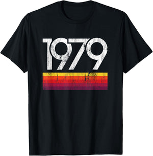 Retro Vintage 1979 Birthday T-Shirt - T-Shirt | Black