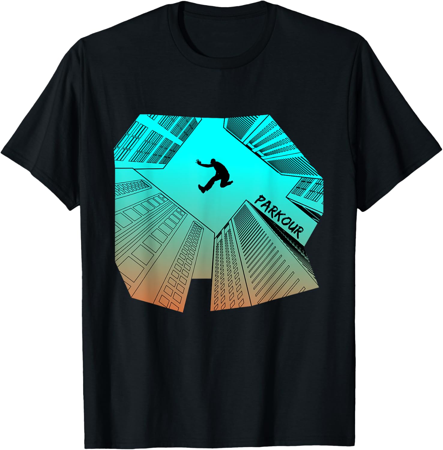Parkour City Ninja Free Running Gift T-Shirt - T-Shirt | Black