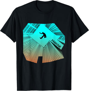 Parkour City Ninja Free Running Gift T-Shirt - T-Shirt | Black